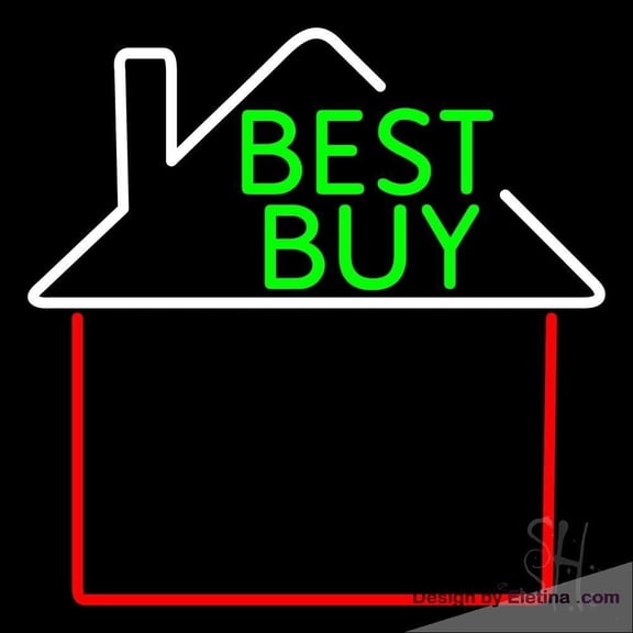 Neon Signs for Wall Decor Real Estate Best Buy House Logo Sign Neon Led Tubing16x20inch