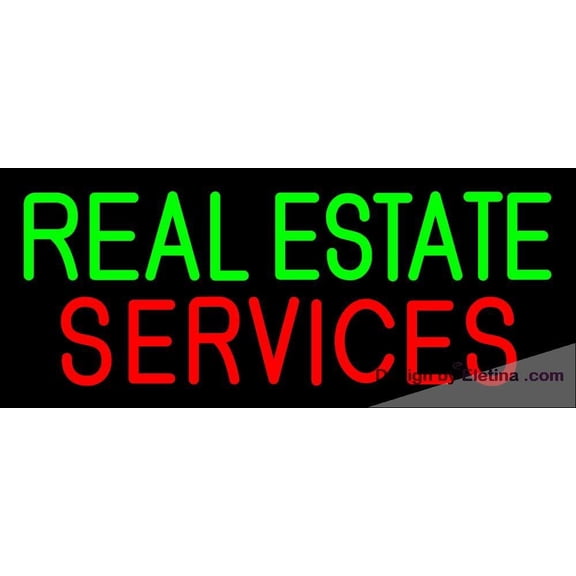 Neon Signs for Wall Decor Real Estate Services Sign Neon Led Tubing16x20inch