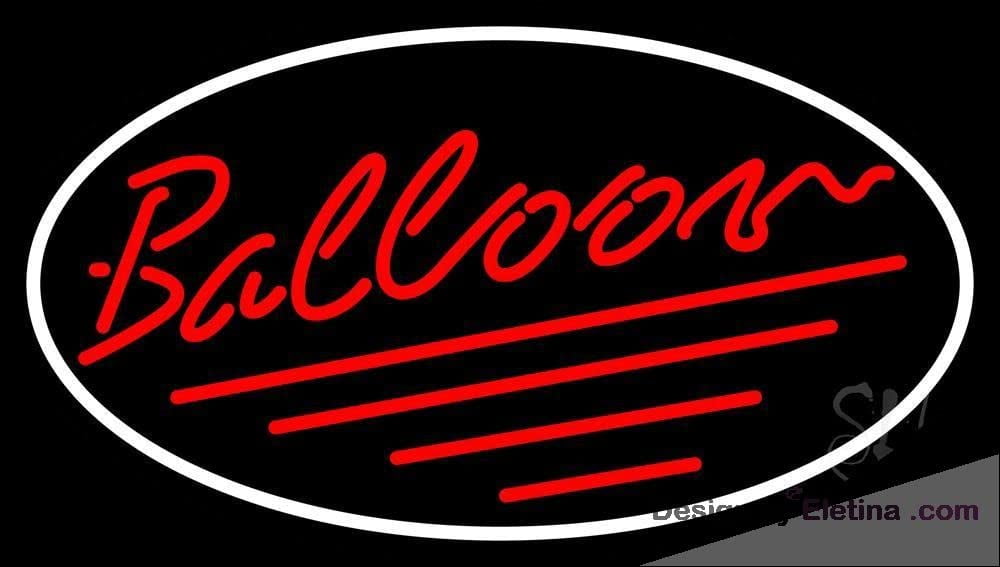 Neon Signs for Wall Decor Red Balloon Cursive Sign Neon Led ...