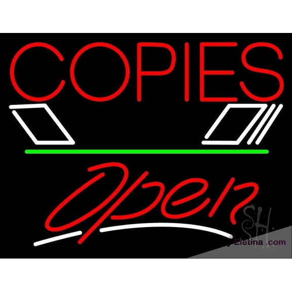 Neon Signs for Wall Decor Red Copies Logo Open Sign Neon Led Tubing16x20inch