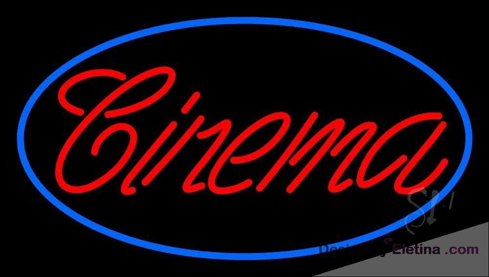 Neon Signs for Wall Decor Red Cursive Cinema Sign Neon Led Tubing ...