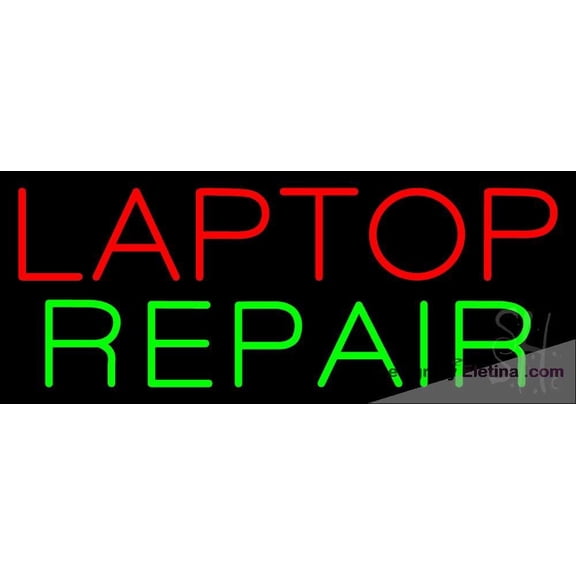 Neon Signs for Wall Decor Red Laptop Repair Sign Neon Led Tubing 15x17inch