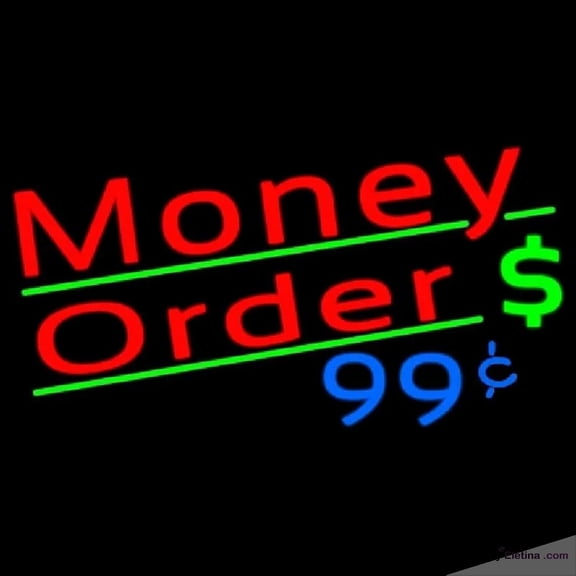 Neon Signs for Wall Decor Red Money Order Dollar Logo Handmade Art Sign Neon Led Tubing16x20inch