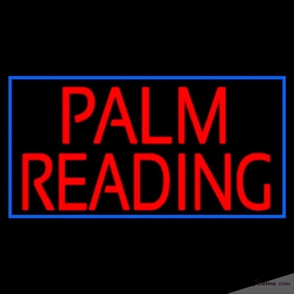 Neon Signs for Wall Decor Red Palm Reading Handmade Art Sign Neon Led Tubing16x20inch