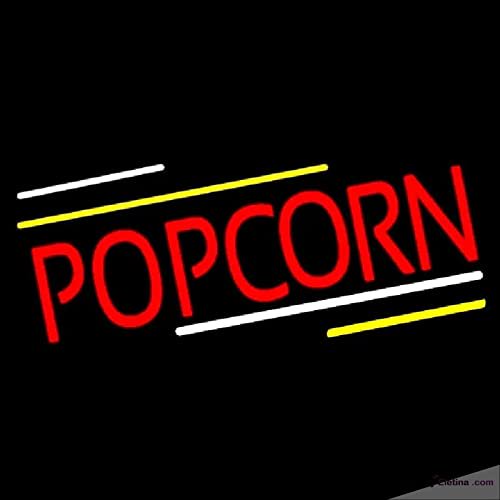 Neon Signs for Wall Decor Red Popcorn Handmade Art Sign Neon Led Tubing