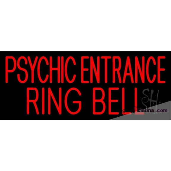 Neon Signs for Wall Decor Red Psychic Entrance Ring Bell Sign Neon Led Tubing16x20inch