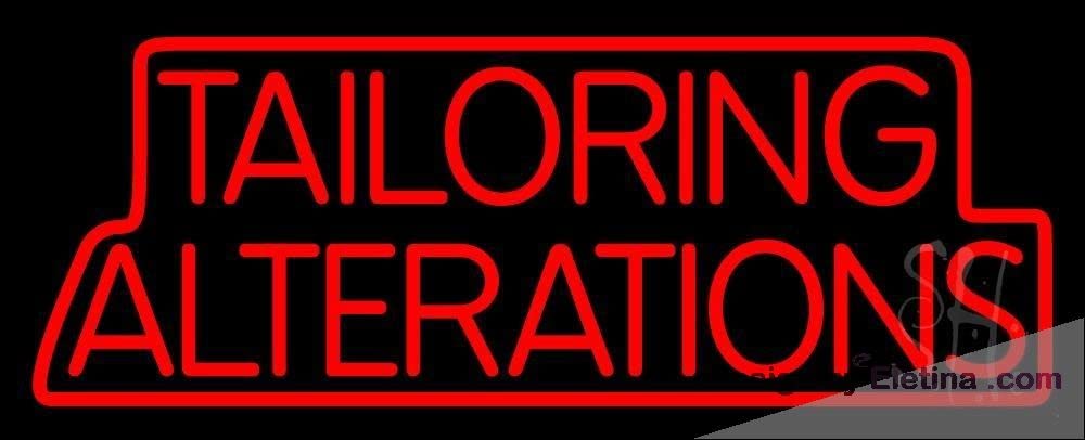 Alterations Sign Neon Signs for Wall Decor Red Tailoring Alterations Sign Neon Led ...