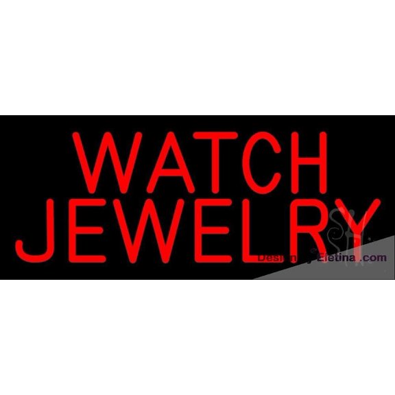 Neon Signs for Wall Decor Red Watch Jewelry Sign Neon Led Tubing16x20inch