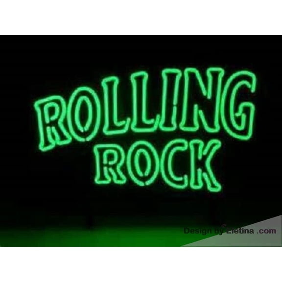 Neon Signs for Wall Decor Rolling Rocks Beer Sign Sign Light Man Cave Bar Pub Beer Gift Lamp Arrbs Neon Led Tubing16x20inch