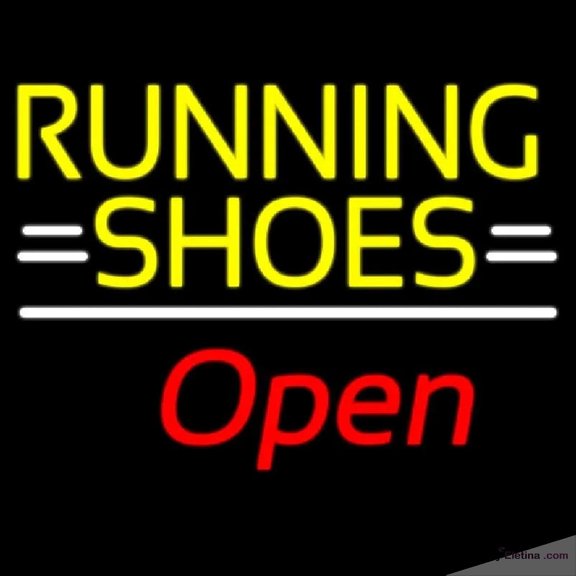 Neon Signs for Wall Decor Running Shoes Open Handmade Art Sign Neon Led Tubing16x20inch
