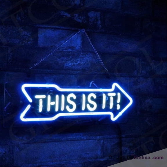 Neon Signs for Wall Decor Sign Factory X Inches Real Led Sign Light Beer Bar Pub Garage Room This Is It. Neon Tubing 15x17inch