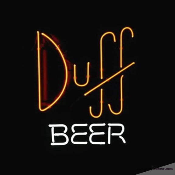 Neon Signs for Wall Decor Simpsons Duff Handmade Art Sign Neon Led Tubing 15x17inch