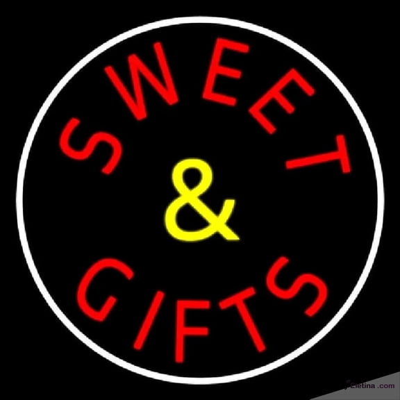Neon Signs for Wall Decor Sweets And Gifts With Border Handmade Art Sign Neon Led Tubing 15x17inch