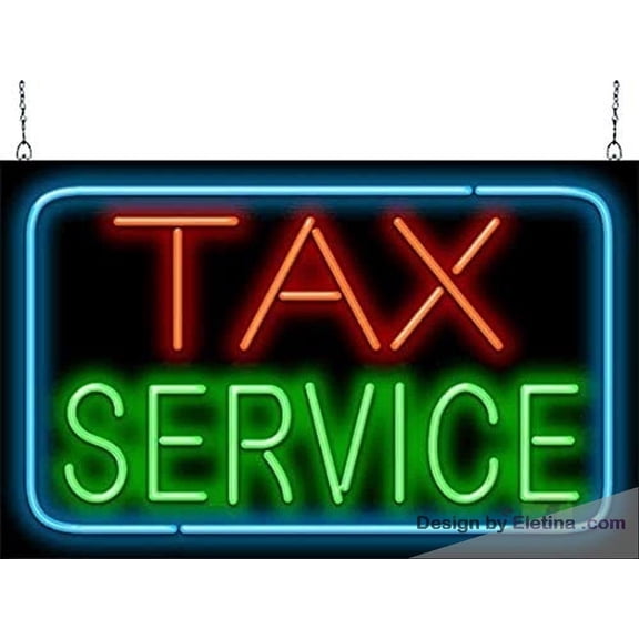 Neon Signs for Wall Decor Ta Service Sign Neon Led Tubing16x20inch