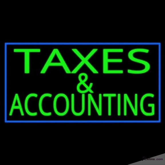 Neon Signs for Wall Decor Taes And Accounting Handmade Art Sign Neon Led Tubing 15x17inch