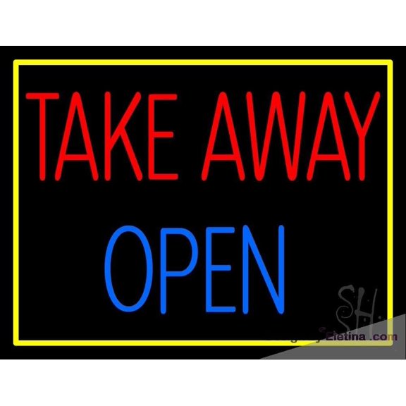 Neon Signs for Wall Decor Take Away Open Sign Neon Led Tubing 15x17inch
