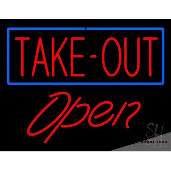 Neon Signs for Wall Decor Take Out Open Sign Neon Led Tubing16x20inch