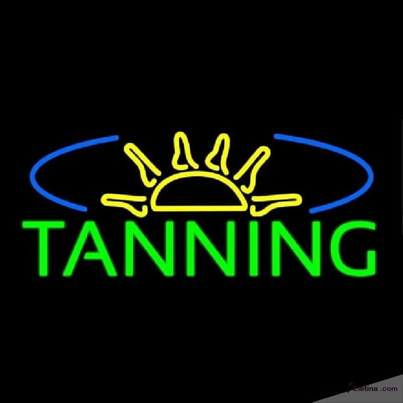 Neon Signs for Wall Decor Tanning With Sun Rays Handmade Art Sign Neon Led Tubing 15x17inch