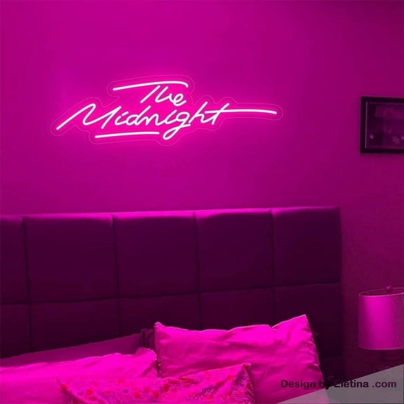 Neon Signs for Wall Decor The Midnight Sign Light Lights Party Flex Lamp Atmnpf Neon Led Tubing16x20inch