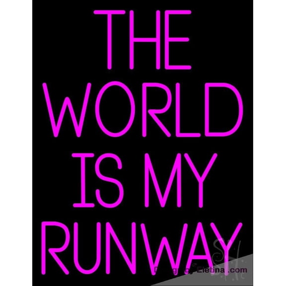 Neon Signs for Wall Decor The World Is My Runway Sign Neon Led Tubing16x20inch