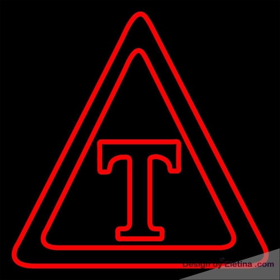 Neon Signs for Wall Decor Triangle Fraternity Sign Neon Led Tubing16x20inch