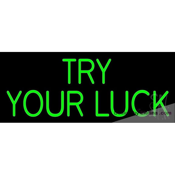 Neon Signs for Wall Decor Try Your Luck Sign Neon Led Tubing16x20inch