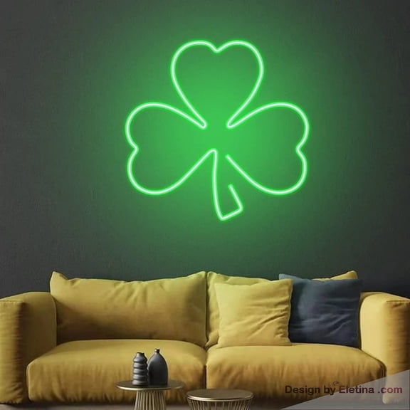Neon Signs for Wall Decor Tunate Three Leaf Sign Light Lights Party Flex Lamp Flex Neon Led Tubing16x20inch
