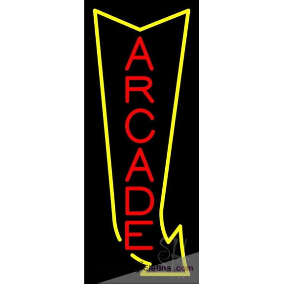 Neon Signs for Wall Decor Vertical Arcade Logo Sign Neon Led Tubing16x20inch