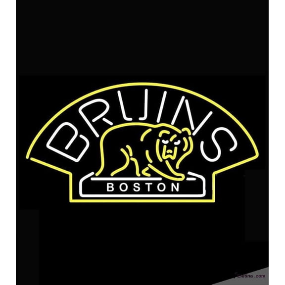 Neon Signs for Wall Decor " Vivid Bostons Sports Team Bruin Sign Lamp Light Cute Bright Sts Neon Led Tubing16x20inch
