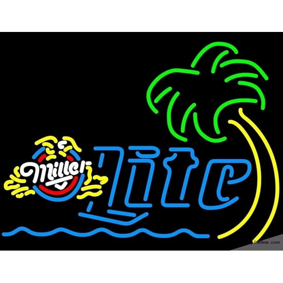 Neon Signs for Wall Decor " Vivid Millers Lite Eagle Palm Tree Sign Light Lamp Cute Bright Nst Neon Led Tubing16x20inch