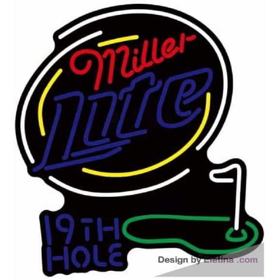 Neon Signs for Wall Decor " Vivid Millers Lite Th Hole Sign Light Lamp Cute Bright Amllvhn Neon Led Tubing16x20inch