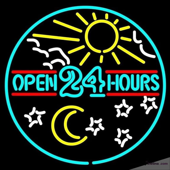 Neon Signs for Wall Decor " Vivid Open Hours Sun Moon Stars Sign Light Lamp Cute Bright Nst Neon Led Tubing16x20inch