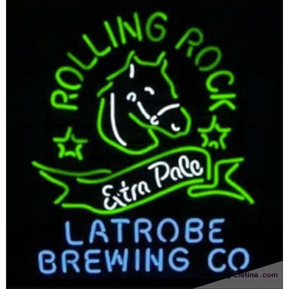 Neon Signs for Wall Decor " Vivid Rolling Rocks Extra Pale Latrobe Brewing Co Sign Light Lamp Cute Bright Nst Neon Led Tubing16x20inch