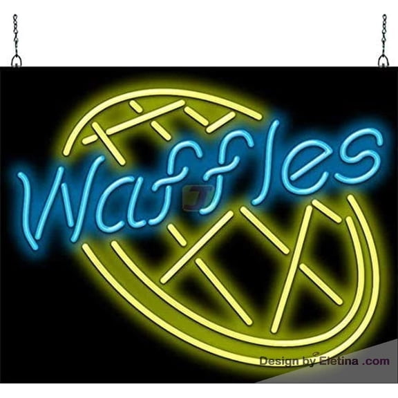 Neon Signs for Wall Decor Waffles Sign Neon Led Tubing16x20inch