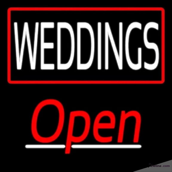 Neon Signs for Wall Decor Weddings Script Open Handmade Art Sign Neon Led Tubing16x20inch