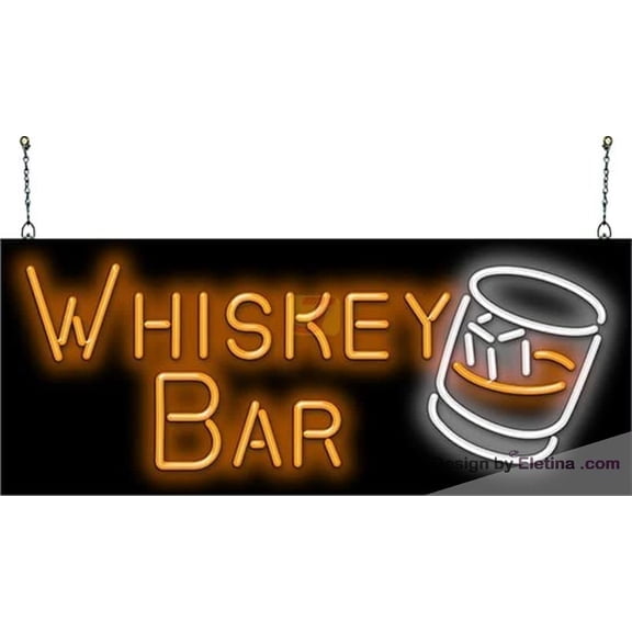 Neon Signs for Wall Decor Whiskey Bar Sign Neon Led Tubing16x20inch