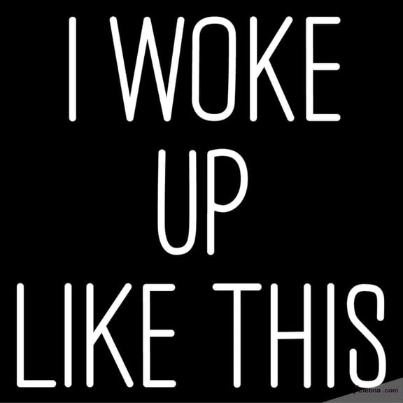 Neon Signs for Wall Decor White I Woke Up Like This Sign Neon Led Tubing16x20inch