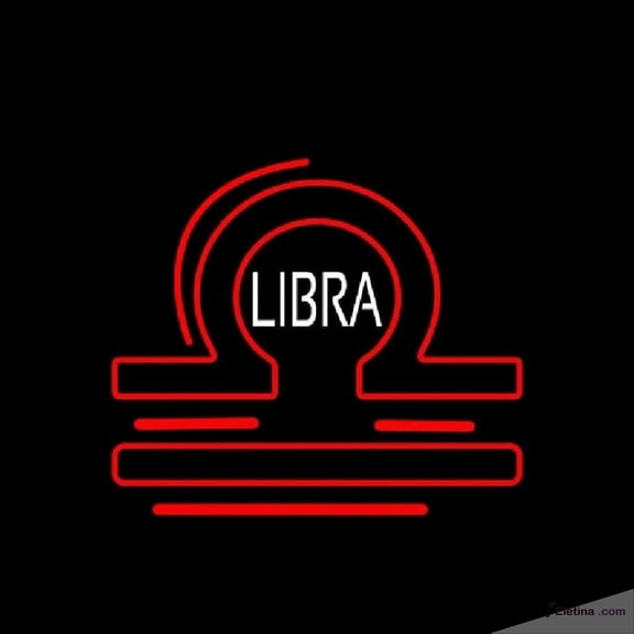 Neon Signs for Wall Decor White Libra Zodiac Handmade Art Sign Neon Led Tubing16x20inch