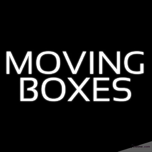 Neon Signs for Wall Decor White Moving Boes Block Handmade Art Sign Neon Led Tubing16x20inch