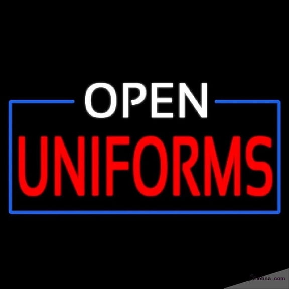 Neon Signs for Wall Decor White Open Uni Ms Blue Border Handmade Art Sign Neon Led Tubing16x20inch