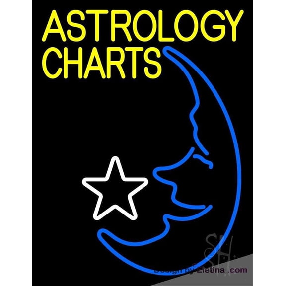 Neon Signs for Wall Decor Yellow Astrology Charts Sign Neon Led Tubing16x20inch