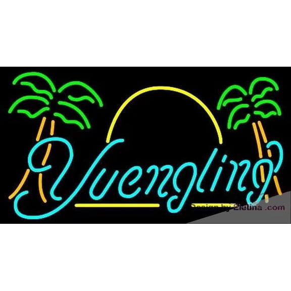 Neon Signs for Wall Decor Yuengling Sun Palm Trees Beer Sign Neon Led Tubing16x20inch