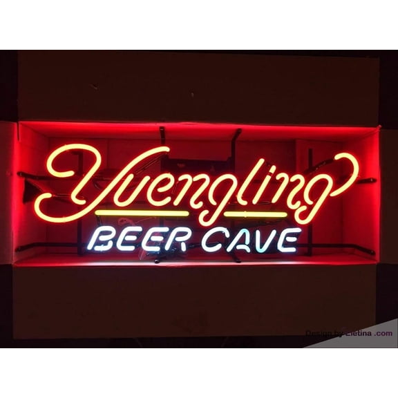 Neon Signs for Wall Decor Yuenglings Beer Cave Sign Light Man Cave Bar Pub Gift Lamp Aylbc Neon Led Tubing16x20inch