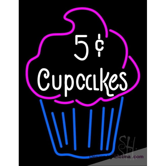 Neon Signs for Wall Decor c Cupcakes Sign Neon Led Tubing 15x17inch