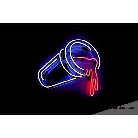 Neon Signs for Wall Decor in Double Cups Sign Acrylic Handcrafted Beer Pub Bar Window Light Neon Led Tubing16x20inch
