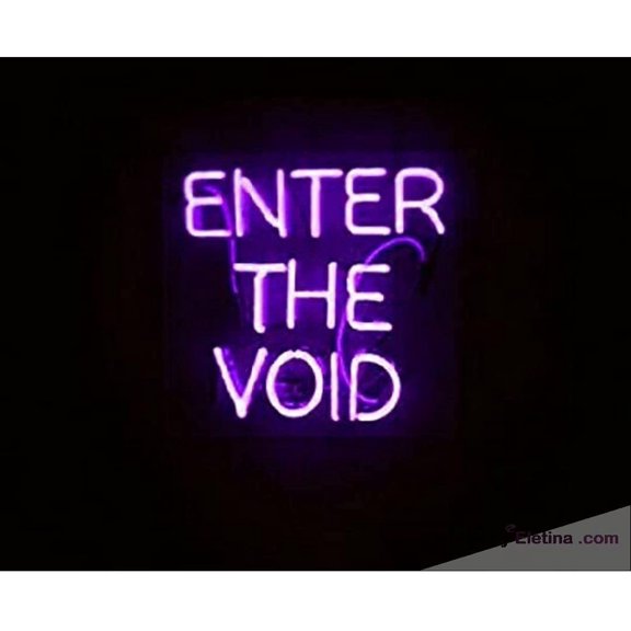 Neon Signs for Wall Decor in Enter The Void Sign Acrylic Handmade Artwork Bar Pub Light Neon Led Tubing16x20inch