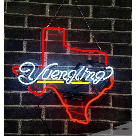 Neon Signs for Wall Decor in Yuenglings Teas Map Sign Acrylic Pub Bar Handmade Light Neon Led Tubing16x20inch