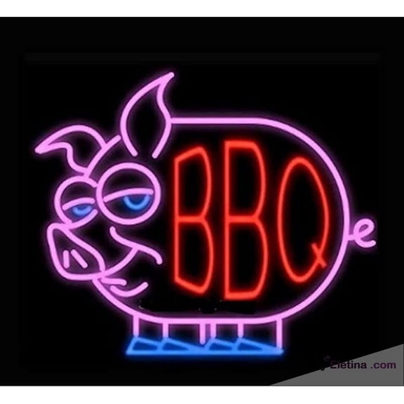 Neon Signs for Wall Decor inin Bbq Grill Pig Pork Chef Sign Light Man Cave Bar Pub Beer Gift Lamp Neon Led Tubing16x20inch