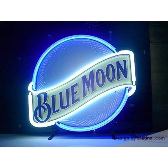 Neon Signs for Wall Decor inin Blue Moons Carving Board Sign (varioussizes) Beer Bar Pub Man Cave Handmade Led Lamp Light Neon Tubing 15x17inch