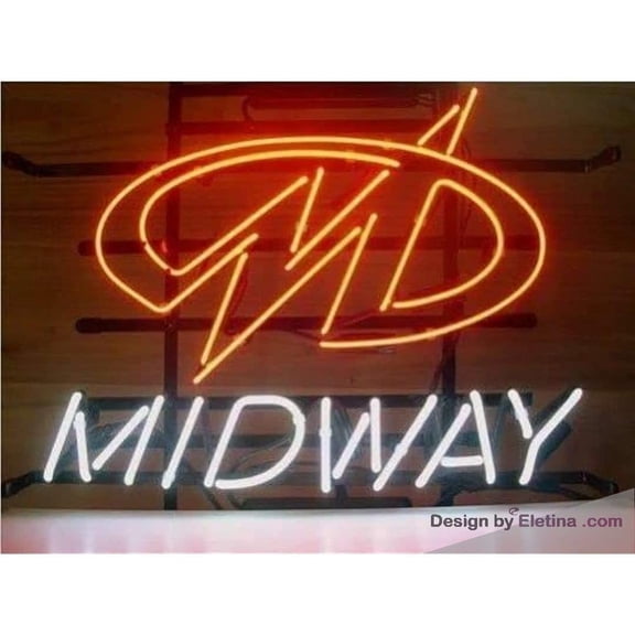 Neon Signs for Wall Decor inin Midways Game Sign Light Man Cave Bar Pub Beer Gift Lamp Neon Led Tubing16x20inch
